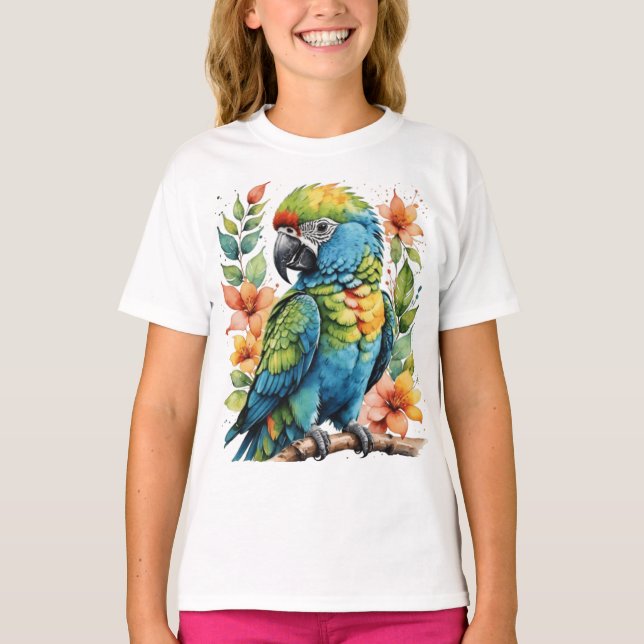 Niedlicher Puffvogelwurf T-Shirt (Vorderseite)