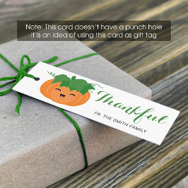Niedlicher Pumpkin Erntedank Geschenktag (vorne &  Mini Visitenkarte