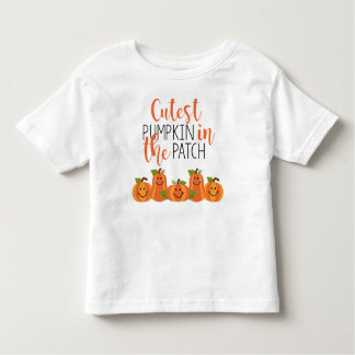 Niedlicher Pumpkin im Patch Kleinkind Ruffle T-Shi Kleinkind T-shirt