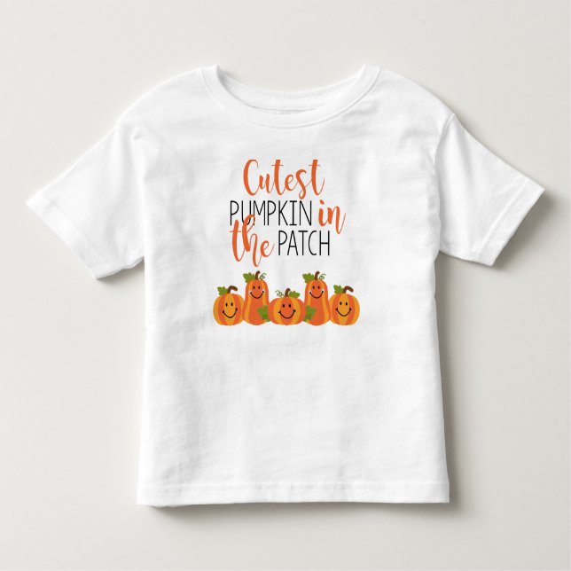 Niedlicher Pumpkin im Patch Kleinkind Ruffle T-Shi Kleinkind T-shirt (Vorderseite)