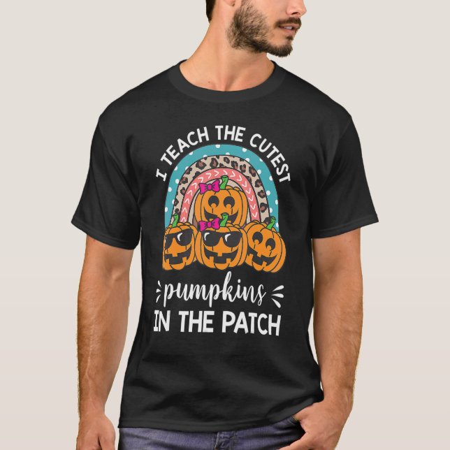Niedlicher Pumpkin-Patch Halloween-Erntedank T-Shirt (Vorderseite)