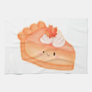 Niedlicher Pumpkin Pie Slice Geschirrtuch