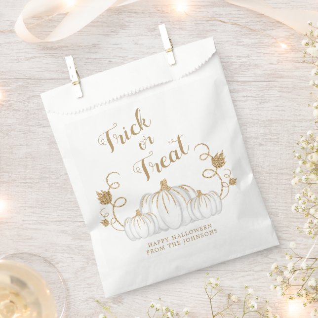 Niedlicher Pumpkin-Trick oder Treat Halloween Geschenktütchen (Ausgeschnitten)