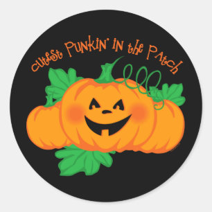Niedlicher Punkin-Patch Runder Aufkleber