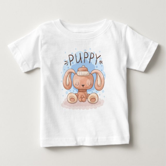 Niedlicher Puppy-Baby-T - Shirt (Vorderseite)