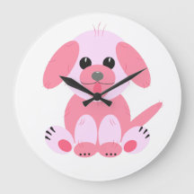 Niedlicher Puppy Dog Pink Cartoon Girl
