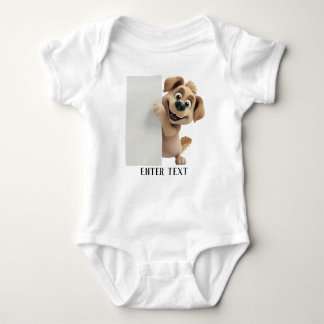 Niedlicher Puppy-Peeking Baby Bodysuit im benutzer Baby Strampler