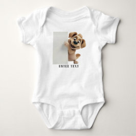 Niedlicher Puppy-Peeking Baby Bodysuit im benutzer Strampler