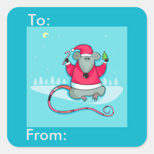 Niedlicher Quadratischer Aufkleber