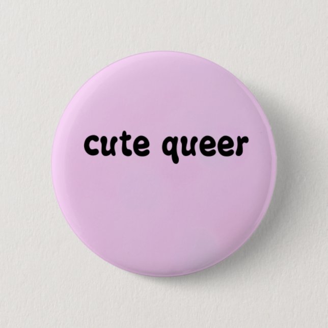 niedlicher queer Knopf Button (Vorderseite)