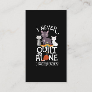 Niedlicher Quilter Cat Eigentümer Quilting Feline Visitenkarte