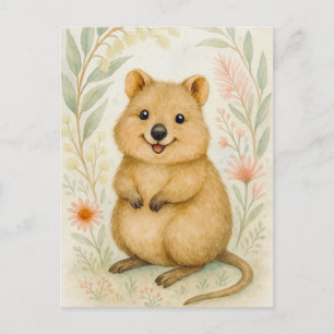 Niedlicher Quokka Frühjahr Sommer Kangaroo Tier Po Postkarte