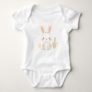 Niedlicher Rabbit Baby Jersey Bodysuit Baby Strampler