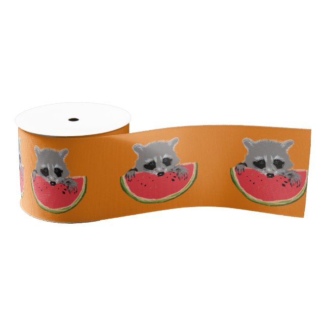 Niedlicher Raccoon Ripsband (Spule)