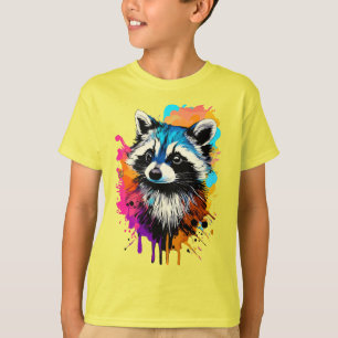 Niedlicher Raccoon-T - Shirt - Baby Raccoon farben