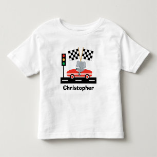 Niedlicher Racecar-T - Shirt mit Elephant