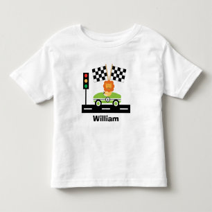 Niedlicher Racecar-T - Shirt mit Löwe