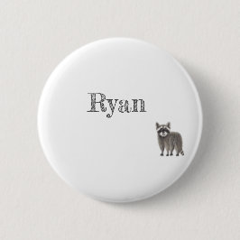 Niedlicher Racoon-Button Button