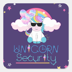 Niedlicher Rainbow Baby Unicorsicherheits-T - Shir Quadratischer Aufkleber