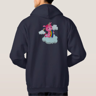 Niedlicher Rainbow-Eating-Cartoon Unicorn Hoodie