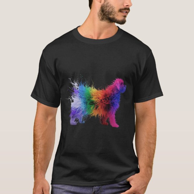 Niedlicher Rainbow-Hund T-Shirt (Vorderseite)