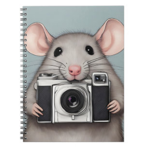 Niedlicher Rattenfotograf Notizblock