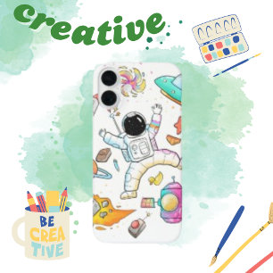 Niedlicher Raumdoodor des Aquarellamors iPhone 16 Plus Hülle