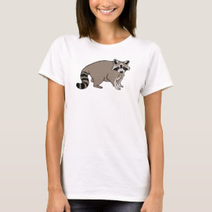 Niedlicher realistischer CartoonRaccoon T-Shirt