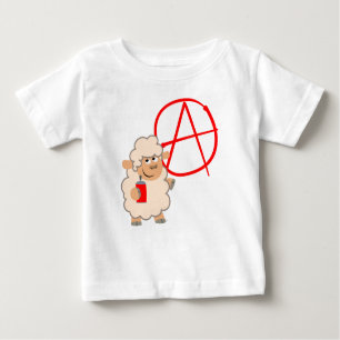 Niedlicher Rebellis Cartoon Sheep Baby T - Shirt