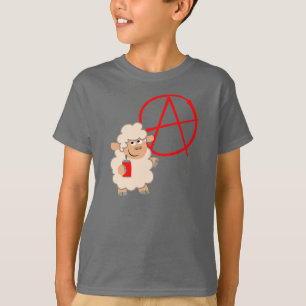 Niedlicher Rebellismus Cartoon Sheep Children T -  T-Shirt