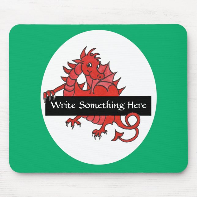 Niedlicher Red Dragon Mousepad zur Personalisierun (Vorne)