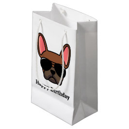 Niedlicher Red Fawn French Bulldog Face Small Gift Kleine Geschenktüte