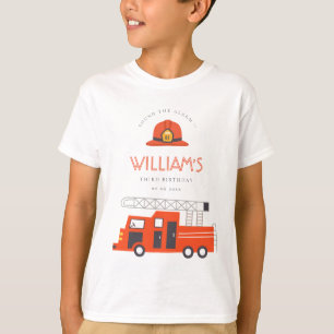 Niedlicher Red Fireruck Motor Kinder jeden Geburts T-Shirt