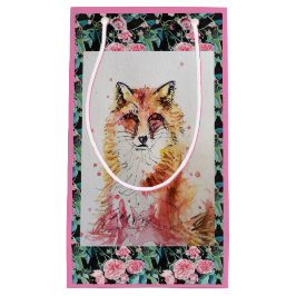 Niedlicher Red Fox Aquarellmaler Kunstgiftbeutel Kleine Geschenktüte