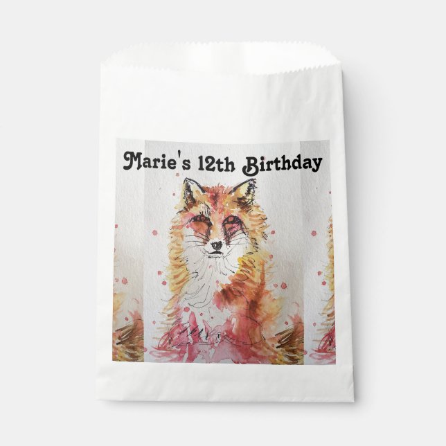Niedlicher Red Fox Begleiter Tier-Gastgeschenke Geschenktütchen (Vorderseite)