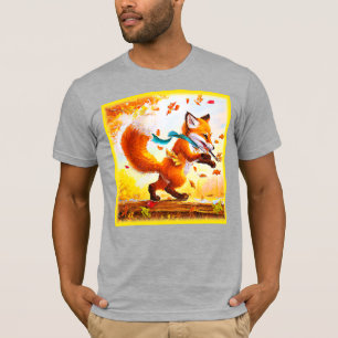 Niedlicher Red Fox in Herbstsaison Malerei. Jetzt T-Shirt