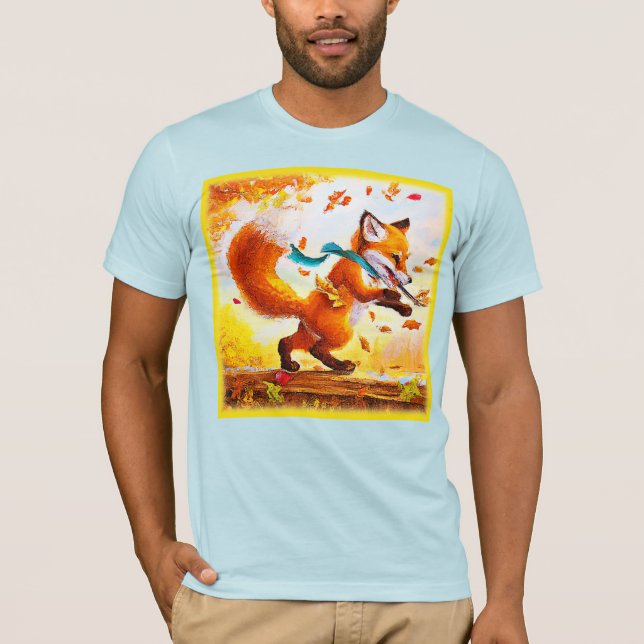 Niedlicher Red Fox in Herbstsaison Malerei. Jetzt  T-Shirt (Vorderseite)