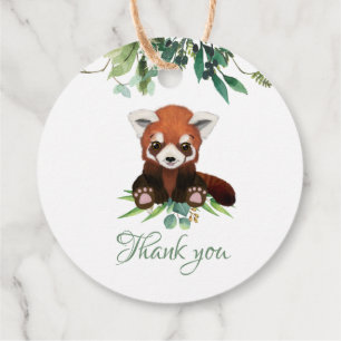 Niedlicher Red Panda Bear Wasserfarbe Neutrale Bab Geschenkanhänger