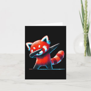 Niedlicher Red Panda Dabbing Tier Lover Z Karte