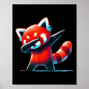 Niedlicher Red Panda Dabbing Tier Lover Z Poster