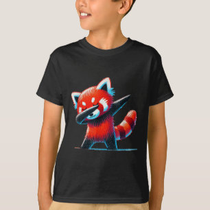 Niedlicher Red Panda Dabbing Tier Lover Z T-Shirt