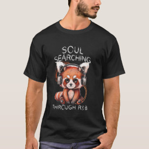 Niedlicher Red Panda mit Kopfhörer R&B Music Lover T-Shirt