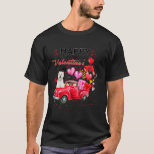 Niedlicher Red Truck Westie Valentinstag Kostümjun T-Shirt