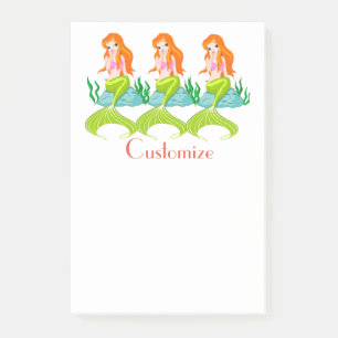 Niedlicher RedkopfMermaid Thunder_Cove Post-it Klebezettel
