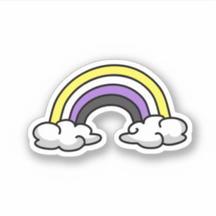 Niedlicher Regenbogen Aufkleber