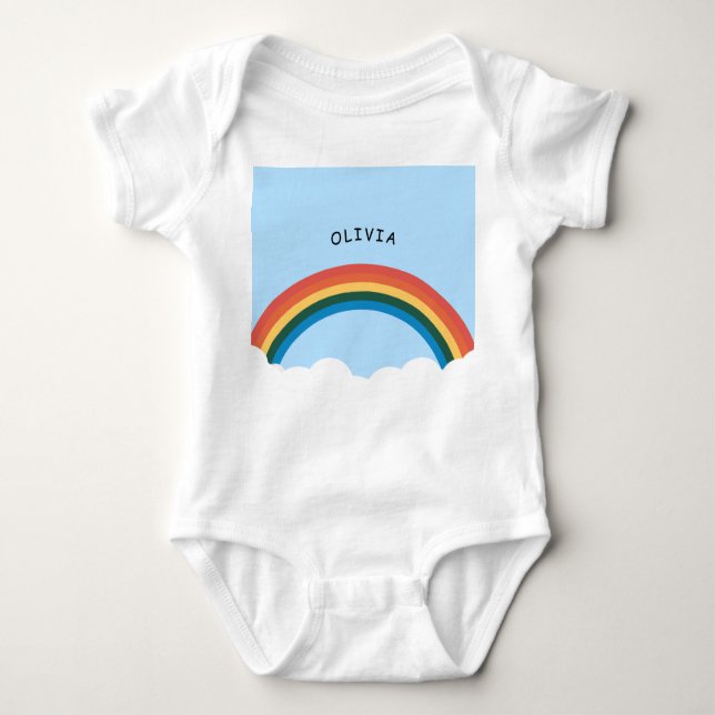 Niedlicher Regenbogen Baby Strampler (Vorderseite)
