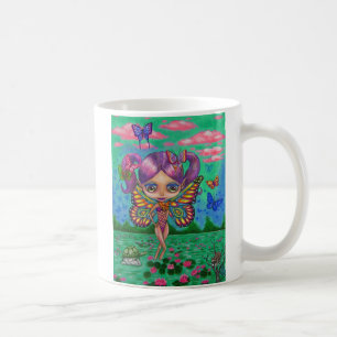 Niedlicher Regenbogen Butterfly Fairy Doll Water L Kaffeetasse