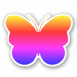 Niedlicher Regenbogen-Butterfly-Schnitt aus Vinyl  Aufkleber