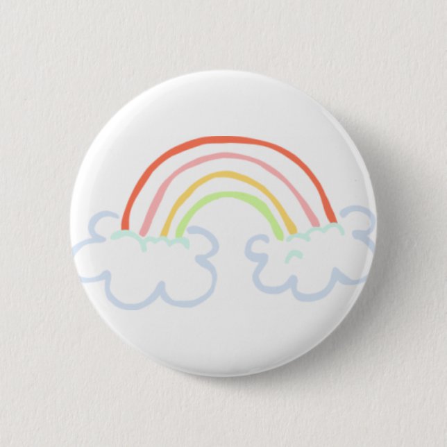 Niedlicher Regenbogen Button (Vorderseite)