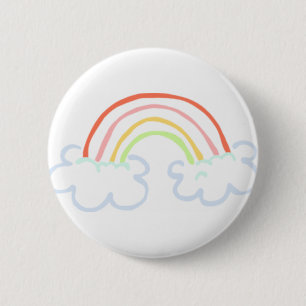 Niedlicher Regenbogen Button
